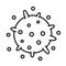 Coronavirus. Covid-19 Virus icon. The Molecule viral bacteria infection. Virus infection test. Pandemic. Flu epidemic