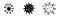 Coronavirus. Covid-19 virus icon set. Handmade icons. Line. vector illustration isolated on white background