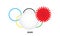 Coronavirus COVID-19 virus and Olympic games logo