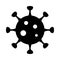 Coronavirus covid 19, virus pathogen infectious disease, health pictogram, silhouette style icon