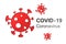 Coronavirus COVID-19 virus symbol. COVID-19. Icon. Coronavirus outbreak. Prevention of Covid. Global pandemic alert.