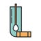 Coronavirus covid19 diagnostics research, test tube with swab medical equipment line and fill