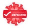 Coronavirus Defeated Illustration Sticker Badge
