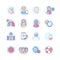 Coronavirus disease - colorful line design style icons