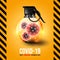 Coronavirus disease COVID-19 infection medical Biological weapons concept, vector illustration