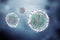 Coronavirus DNA and RNA center world pandemic SARS, MERS and COVID-19