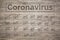 Coronavirus Duration Concept - markings on wood