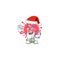 Coronavirus emergency cartoon character of Santa showing ok finger