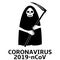 Coronavirus epidemic concept. Grim reaper or death illustration