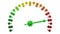 Coronavirus escalation meter with green arrow