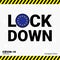 Coronavirus European Union Lock DOwn Typography with country flag