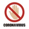 Coronavirus fight simbol - stop and prohibited