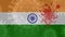 Coronavirus: flag with blood of India