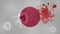 Coronavirus: flag with blood of Japan