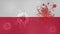 Coronavirus: flag with blood of Poland