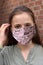 Coronavirus, girl in self made  protective mask
