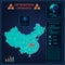 Coronavirus. Graphic statistics coronavirus in 2020 of China. Wuhan coronavirus 2019-nCoV. Template infographic