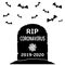 Coronavirus gravestone. Vector illustration concept gravestone of the coronavirus COVID-19