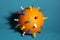 Coronavirus icon COVID 19. Orange