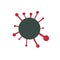 Coronavirus icon. Covid 19 pandemic symbol. Simple isolated virus pictogram