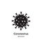Coronavirus icon isolated on white background. Virus silhouette