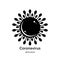 Coronavirus icon isolated on white background. Virus silhouette
