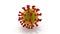 Coronavirus Illustration 3d Model Rotation. Global pandemic coronavirus