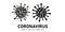 Coronavirus illustration, two types of viruses black and white info graphic