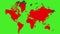 Coronavirus infection world map. Planet infection footage. Green screen COVID-19