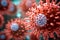 coronavirus, Influenza background and flu outbreak pandemic medical health concept. disease cells
