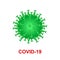 Coronavirus isolated on the white background. Covid-19. Medical Genetics Bacteriological Microorganism.