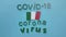 Coronavirus In Italy Or COVID-19 Chinese Virus, Italian Flag And word COVID-19, Dramatic Background Looping Animation