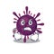 Coronavirus kidney failure cartoon character design with angry face