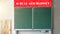 CORONAVIRUS - Leere Tafel im Klassenzimmer in der Schule und rotem