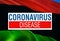 Coronavirus in Libya flag with DISEASE DISEASE Sign, 2019-nCoV Novel Coronavirus Bacteria. 3D rendering Stop Coronavirus and No