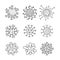 Coronavirus line icon set