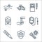 Coronavirus line icons. linear set. quality vector line set such as covid, stay home, thermometer, drop counter, washing hands,