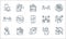 coronavirus line icons. linear set. quality vector line set such as mouth, travel, doctor, fever, home, distance, lungs, distance