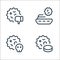 coronavirus line icons. linear set. quality vector line set such as pill, death, ship