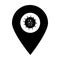 Coronavirus location map pin pointer icon. Element of map point for mobile concept and web apps. Icon for website design and app d