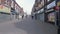 Coronavirus lockdown of a empty shopping streets