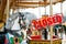 Coronavirus lockdown, quarantine. Amusement parks, playground, beaches and public gardens closed to the public during Covid-19