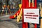 Coronavirus lockdown, quarantine. Amusement parks, playground, beaches and public gardens closed to the public during Covid-19