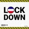 Coronavirus Los Altos Lock DOwn Typography with country flag