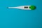 Coronavirus medicine and treatment concept. Thermometer for measuring body temperature in viral, infectious diseases