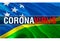 Coronavirus Monitor on Solomon Islands flag background. Coronavirus hazard and Infection in Solomon Islands concept. 3D rendering