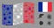 Coronavirus Mosaic France Flag