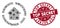 Coronavirus Mosaic House Diagram Icon with Grunge Top Secret Seal