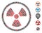 Coronavirus Mosaic Radiation Danger Icon
