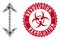 Coronavirus Mosaic Swap Vertically Icon with Textured Revolution Seal